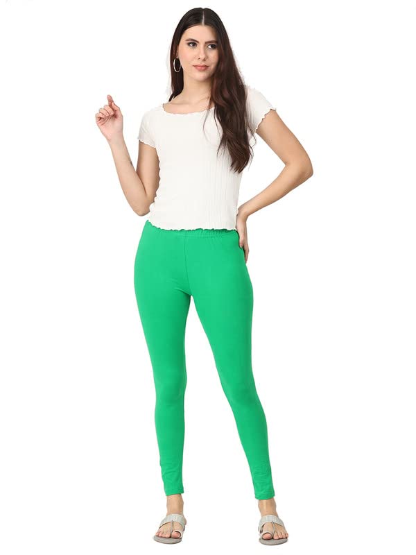 Image of Robinbosky Premium Stretchable Cotton Ankle Legging for Women | Suitable for Formal wear & Casual wear | High-End Elastic Makes The Leggings Squat Proof and Durable for Travel, Yoga, & Workout.