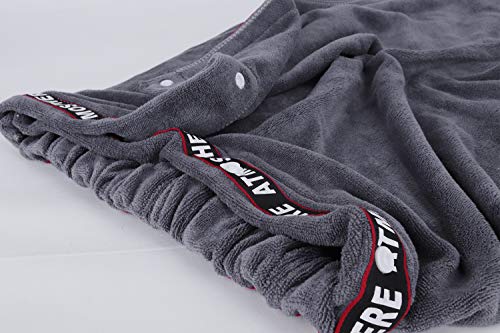 JIAHG Herren Saunakilt Frottee Verstellbar mit Druckknöpfen und Gummizug Saunahandtuch Saugfähig Schnelltrocknend Sauna Handtücher für Wellness Spa und Sauna, 70 x 140 cm