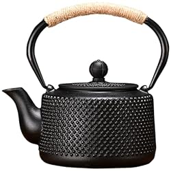 鉄瓶 茶道具 c465 dショッピング |鉄瓶兼用急須新アラレ IH対応 5型 650ml 茶こし付き