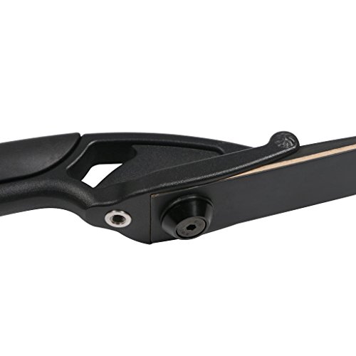 Toparchery Archery 56" Takedown Hunting 50Lbs Recurve Bow Metal Riser Right Hand Black Longbow #TOP3