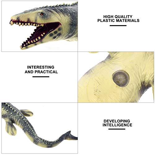 Toyvian Bonecos de Dinossauro Brinquedos Mosassauro Plástico Realista Bonecos de Dinossauro Bonecos