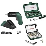 bosch ixo v set Set de puntas de atornillar y llave carraca, con puntas codificadas por colores y aptas para cualquier trabajo corriente de atornillado y montaje