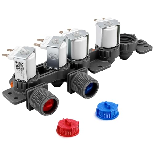 Upgraded AJU75152602 Washer Water Inlet Valve Assembly Fit for LG Washing Machine WT7100CW, WT7150CW, WT7300CV, WT7300CW, WT7400CV, WT7405CW WT7800CV, Replaces 5221EA1008S PD00060681