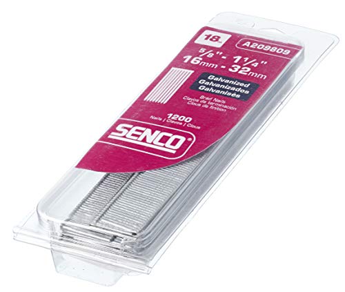 Senco A209809 18-Gauge-By-5/8-Inch To 1-1/4-Inch Electro Galvanized Variety Pack Brads #TOP1