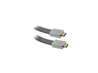 Black & Silver Extreme Series Extreme High Speed Silver Metal Hood HDMI Flat Cable with Ethernet Gold Plated Connector Male to Male 5 Pack 3 Ft, 6 Ft 3 FT, 5 Pack