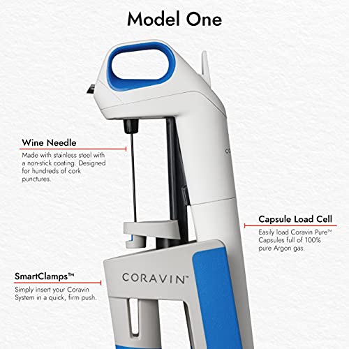 Coravin 100015 Model One Advanced Wine Bottle Opener and Preservation System, Includes 2 Coravin Argon Capsules - Thumbnail 2