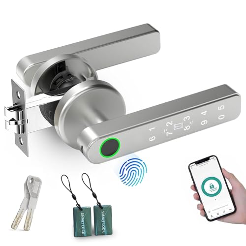 Opiniones y reviews de Chapa Digital los más solicitados. 41 TEKXDD Cerradura Electrónica - (Plateado) 4 Métodos de Desbloqueo, Protección con Contraseña, Aviso de Batería Baja, Cerradura de Seguridad Fácil de Instalar, APP Compatible...