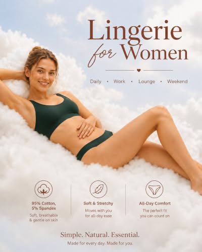 Image of FINETOO Cotton Underwear for Women Sexy Cheeky Bikini Panties Lingerie | 6 Pack,Low Rise Cheeky Soft Breathable Cotton Bikini Panties,Underwear Women,Plus Size Lingerie Outfits Clothes Clothing