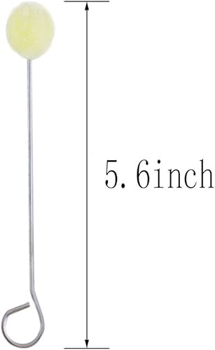 Miniatura 9 de BUTUZE 50 piezas de lana Daubers - Cepillo de bola de lana con mango de metal, para tintes de cuero para proyectos de manualidades