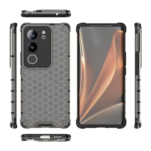 Image of Glasgow Back Case Cover Compatible with [ Vivo V29 5G / V29 Pro 5G ] (Stylish Design) - Black
