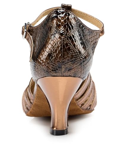 Chaussures de Danse Modern Jazz Marron Talon 6cm Pointure 35 - 3