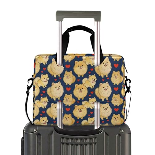 Maletín para laptop portátil 15.6" azul con diseño de perro miniatura 4