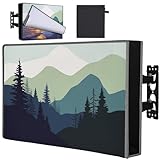 Basumee Outdoor TV Cover 40 to 43 inch Waterproof Weatherproof TV Cover for Outside Half-covered Front with Double Waterproof Zipper 600D Thick Fabric TV Enclosure Protectors For Outdoors