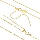 Machify 2 collares de oro para mujer, no se deslustran, cadenas ajustables de plata S925, collares chapados en oro para mujer, incluye dos estilos, caja de oro de 18 quilates y cadenas cruzadas