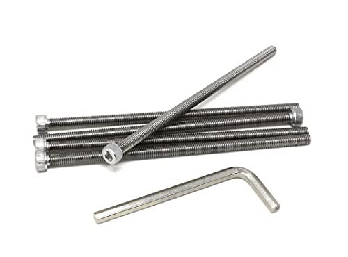 Image of iexcell 5 Pcs M6 x 140mm Thread Pitch 1 mm Stainless Steel 304 Hex Socket Head Cap Screws Bolts Kit