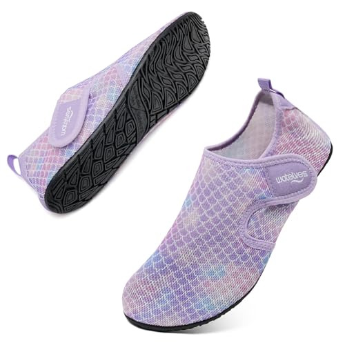 Image of WateLves Water Shoes for Women Men Swim Beach Aqua Socks Quick Dry Barefoot House Slippers Travel Shoes with Adjustable Magic Tape for Pool Diving Boating Yoga Surf