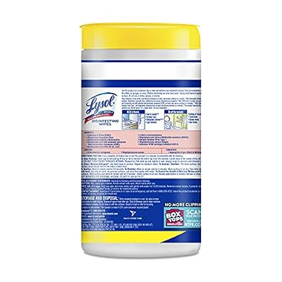 Lysol Disinfectant Wipes, Multi-Surface Cleaning Wipes, For Disinfecting and Cleaning, Lemon and Lime Blossom, (1 Pallet of 75 Packs, 450 Count Total)