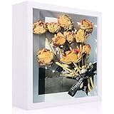 ASelected 3D Shadow Box Frame 8X8 Inch,White Deep Picture Frame,Deep Frame Display Box With Glass For Objects Photos, Crafts, Souvenir, Baby Items,Flowers,Medals,Tickets,For Wall Hanging Or Desktop - Image 1