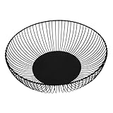 Toyvian Cesta Metálica para Frutas Moderna Resistente y Ligera Diseño Redondo de Alambre para Cocina y Mesa Soporte Decorativo para Manzanas Plátanos y Cítricos