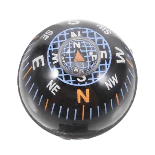 KICHOUSE Sturdy Plastic Black Ball Compass Dashboard Mini Car Compass for Hiking Biking Automotive Dashboard
