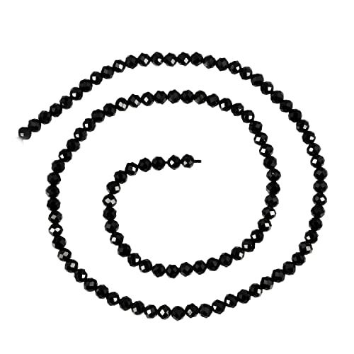 Gemshiner Natural Gemstone Round Loose Beads, Diy Jewelry Making 1 Strand 15" (3 Mm, Black Spinel Gemstone ) #TOP2
