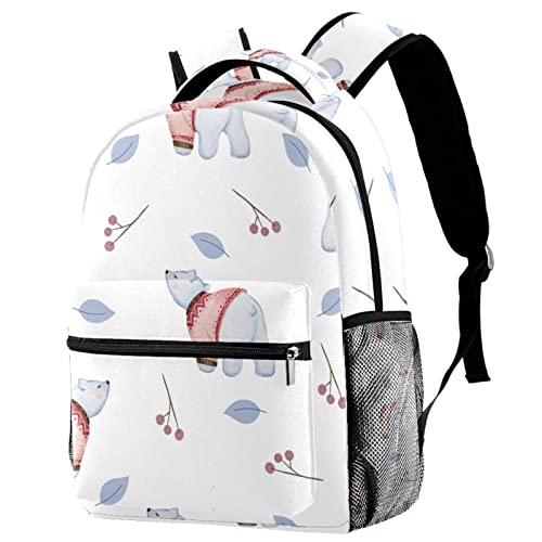Sac à dos décontracté femme grande capacité avec motif ours mignon