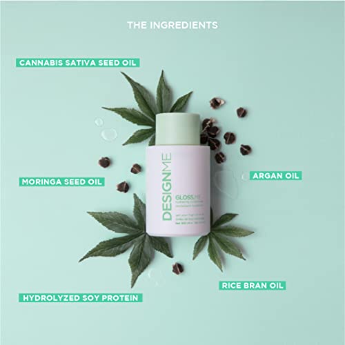 Gloss.me Moisturizing Shampoo And Conditioner For Dry Hair By Designme | Hemp & Argan Oil Shampoo With Straight/Curly Hair Conditioner | Hydrating Shampoo & Conditioner For Colored Hair, 10 Fl Oz Each #TOP2