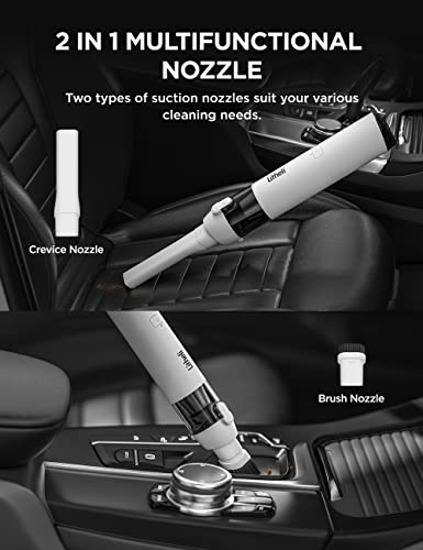 Image of LiTHELi Handheld Vacuum Cleaner Cordless,10000Pa Suction Power with Rechargeable U Battery Ultra Lightweight Mini Car Vacuum