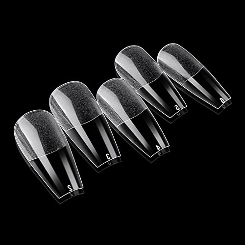 Loveourhome 600Pc Soft Gel Medium Coffin Fake Nail Tips Full Cover Gel X Nail Tips Coffin Clear False Nails For Acrylic Nails Extension Press On Nails #TOP5