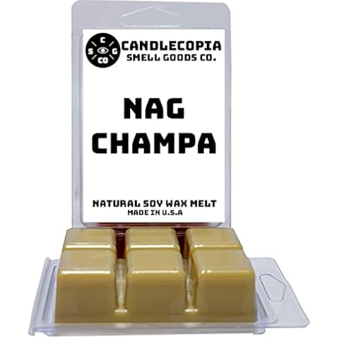 Candlecopia Nag Champa Strongly Scented Hand Poured Vegan Wax Melts, 12 Scented Wax Cubes, 6.4 Ounces in 2 x 6-Packs Cover