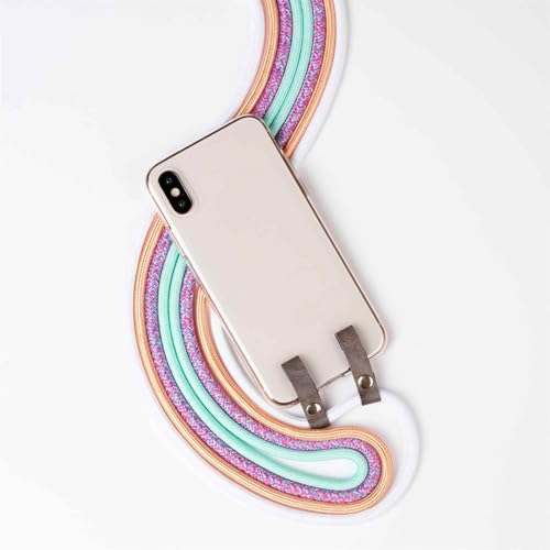 moex Etui ze smyczką na telefon komórkowy kompatybilne z Samsung Galaxy S24 FE, etui z opaską, regulacja długości, etui na telefon komórkowy do zawieszenia, silikonowe etui przezroczyste, ze sznurkiem