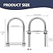 SRZTXU 2 Sets M10 U-Bolts,u-Bolts 2.5