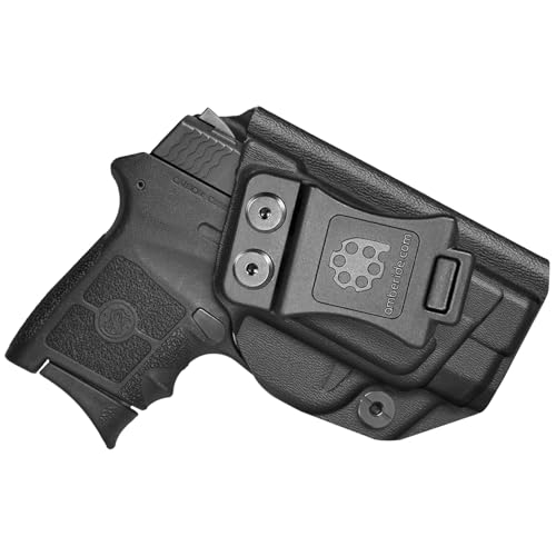Amberide Bodyguard 380 IWB Holster, Kydex-Boltaron Inside Waistband Holster for S&W Bodyguard 380 .380 Auto Pistol (Non-Laser Model), Secure Retention, 0–30° Adjustable Cant