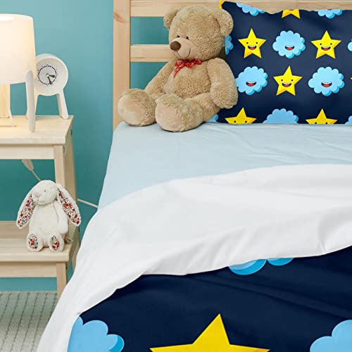 Housse de couette Supersoft drap de lit avec 2 taies d'oreiller Cloud Star