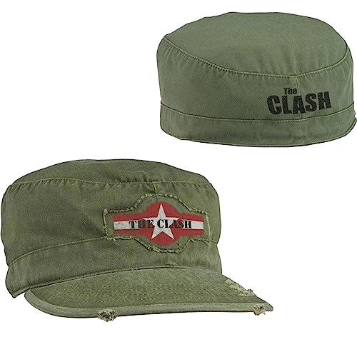Casquette militaire verte The Clash Star avec logo brodé officiel