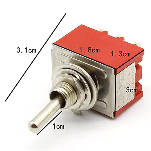 Mini interrupteur à bascule 9 broches inverseur inverseur de source AC 3A 250V