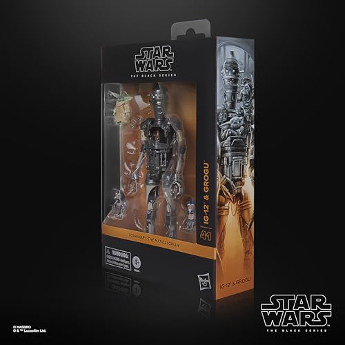 Star Wars Hasbro The Black Series, IG-12 E Grogu, Action Figure Collezionabili Deluxe Per Adulti Ispirate Alla Serie The Mandalorian, Da 15 Cm, Confezione Da 2 - 10
