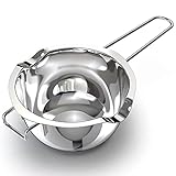 Double Boiler Pot for Melting Chocolate, FULUWT 480ML/ 2 Cup Capacity Stainless Steel Pot for Meltin