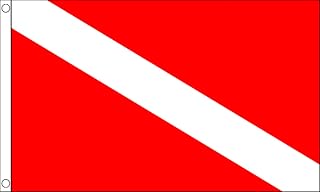 Scuba Diving Flag 3' x 5' - Underwater Diving Flags 90 x 150 cm - Banner 3x5 ft Drapeau Pavillon de plongée Sous-Marine AZ FLAG
