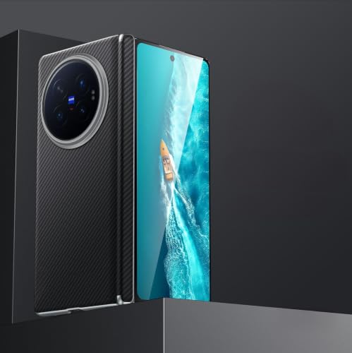Coque X Fold6 en cuir noir avec charnière magnétique et protection d'objectif intégrée pour homme