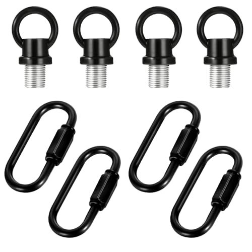 4 Set 1/8 Inch IP Lighting Loops with Link Buckle Connectors Zinc Alloy Hook Rings for Light Fixture Chandelier Chain Extension