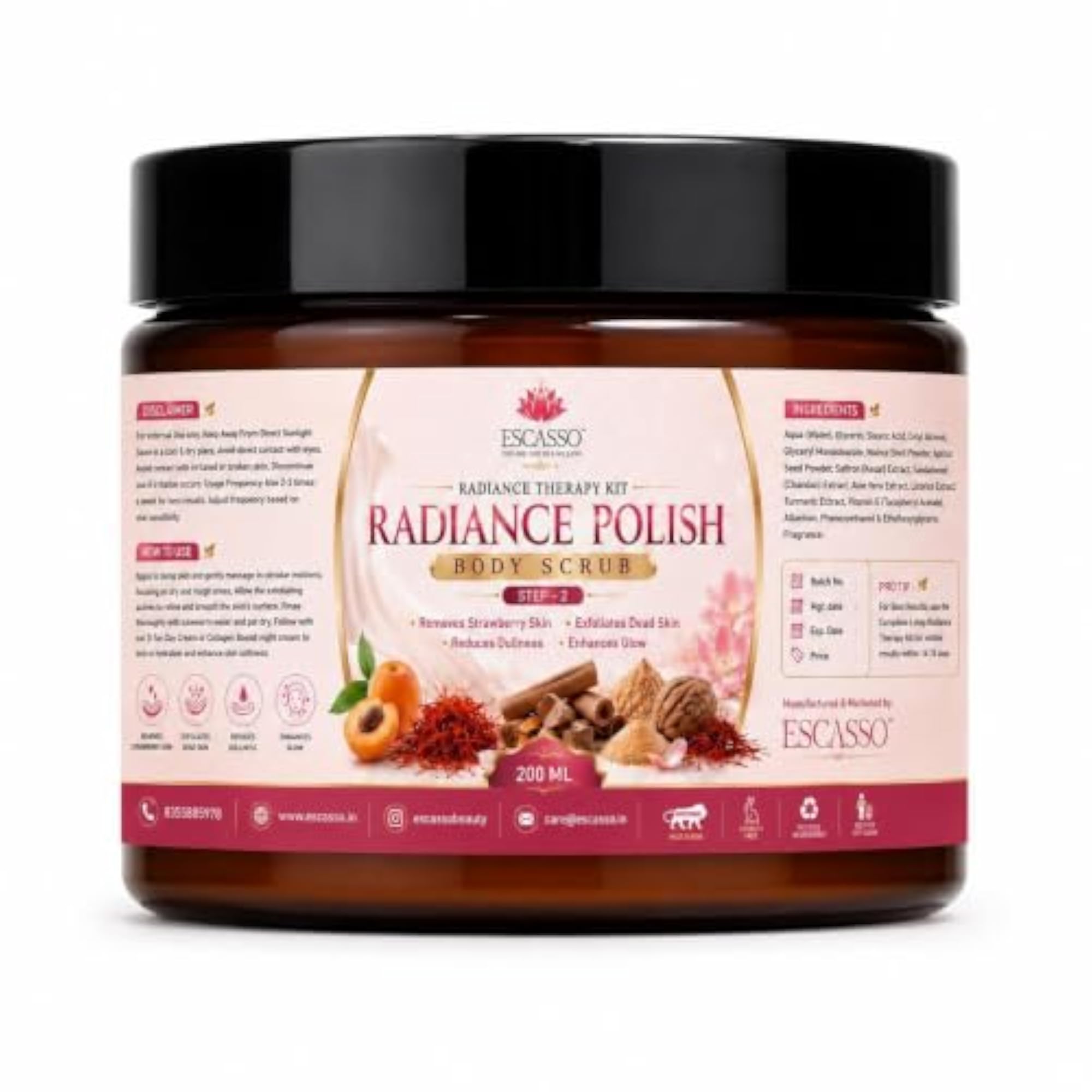 Radiance Polish Body Scrub with Walnut & Saffron