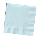 25-Count Touch of Color 3-Ply Paper Dinner Napkins, Pastel Blue