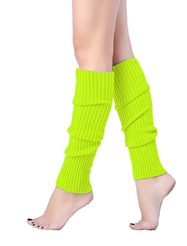 Image of v28 Women Warm Leg Warmers 80s Retro Party Costume Knit Ballet Neon Long Socks