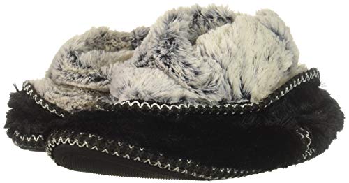 Dearfoams Womens Beth Faux Fur Foldover Boot Slipper, Black, Large Us #TOP6