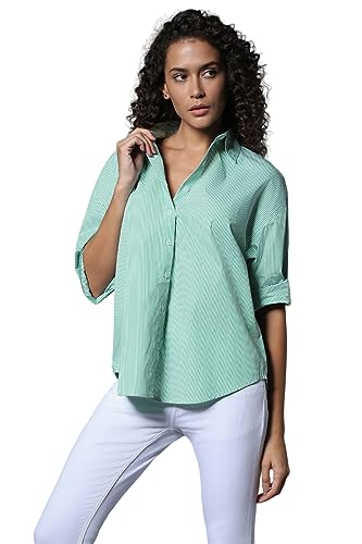 Image of HIGH Star Women's Cotton Boxy Fit HSWSHW23508 S2 Shirts