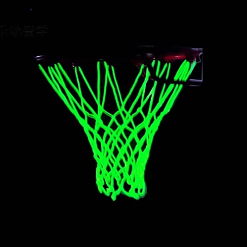 Natudeco Filet De Basket-Ball Auto-Lumineux Lueur Filet De Basket-Ball Extérieur Portable Filet De Tir De Balle pour Entraînement Quotidien Basket-Ball Jante Sport école 19.7 ''