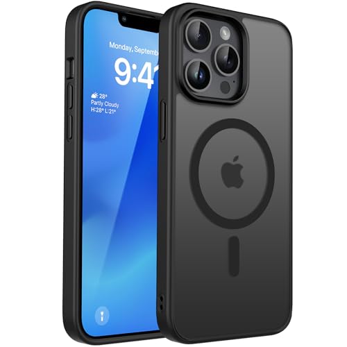 CACOE für iPhone 13 Pro Hülle Kameraschutzend, Kompatibel mit MagSafe, Stoßfest Kratzfest Magnetisch Rückseite Handyhülle für iPhone 13 Pro Case Transluzente