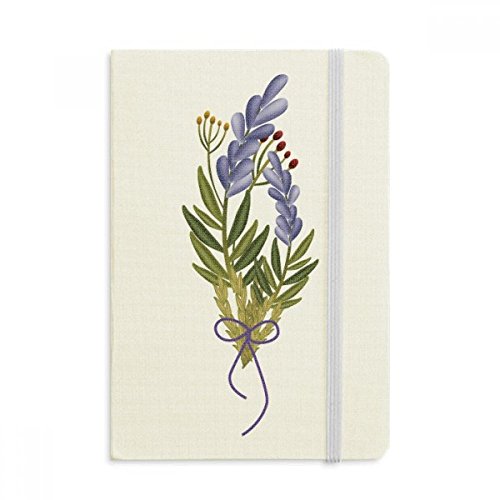 Carnet A5 tissu fleur lavande journal intime classique 144x210 mm multicolore