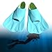 kowaku Snorkel Fins, Swim Training Fins, Professional Swim Shoes, Portable Versatile Soft Silicone Diving Fins for Adults, L